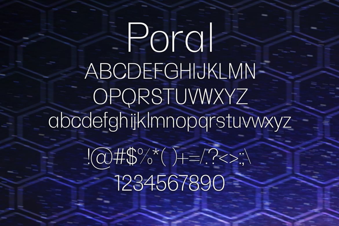 Poral Font alternate