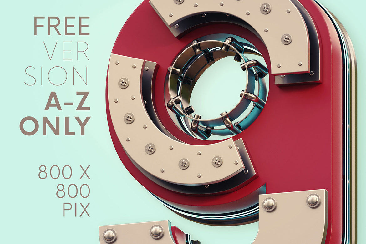 Futuristo - Free 3D Lettering alternate