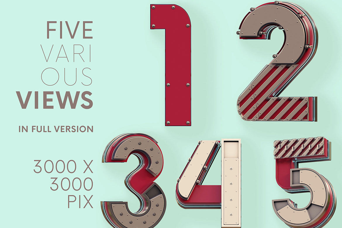 Futuristo - Free 3D Lettering - view 3