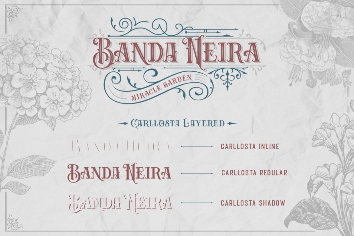 Carllosta - Layered Font - view 3