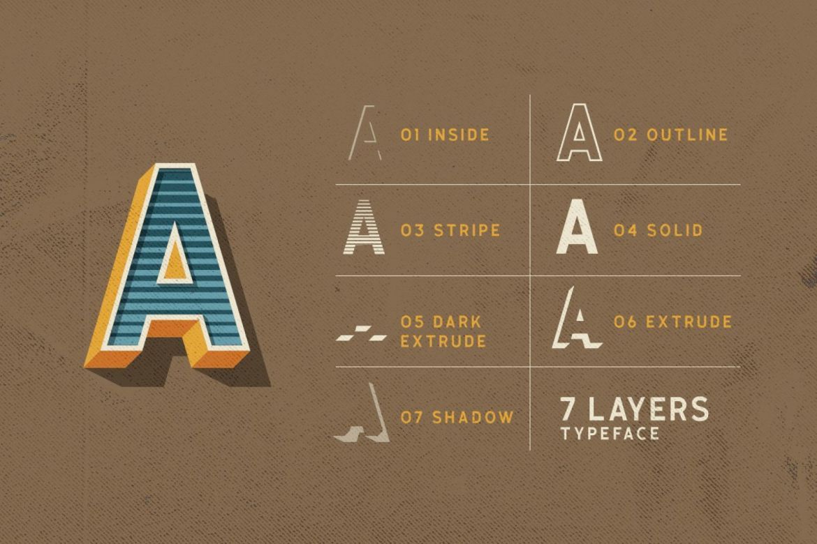 Calasans - 7 Layered Fonts alternate