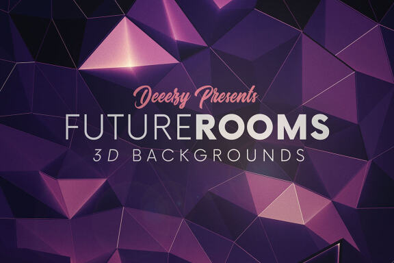 6 Futuristic 3D Room Backgrounds 2