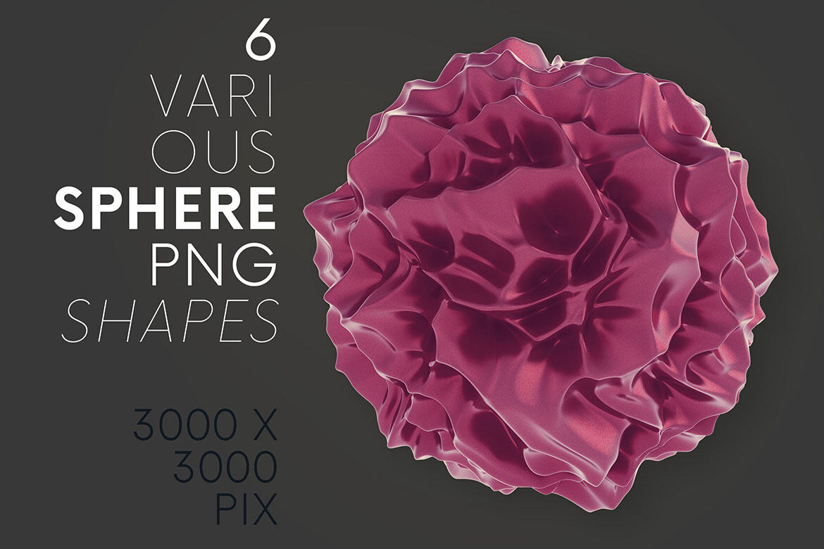 6 Free Abstract 3D Sphere Shapes alternate