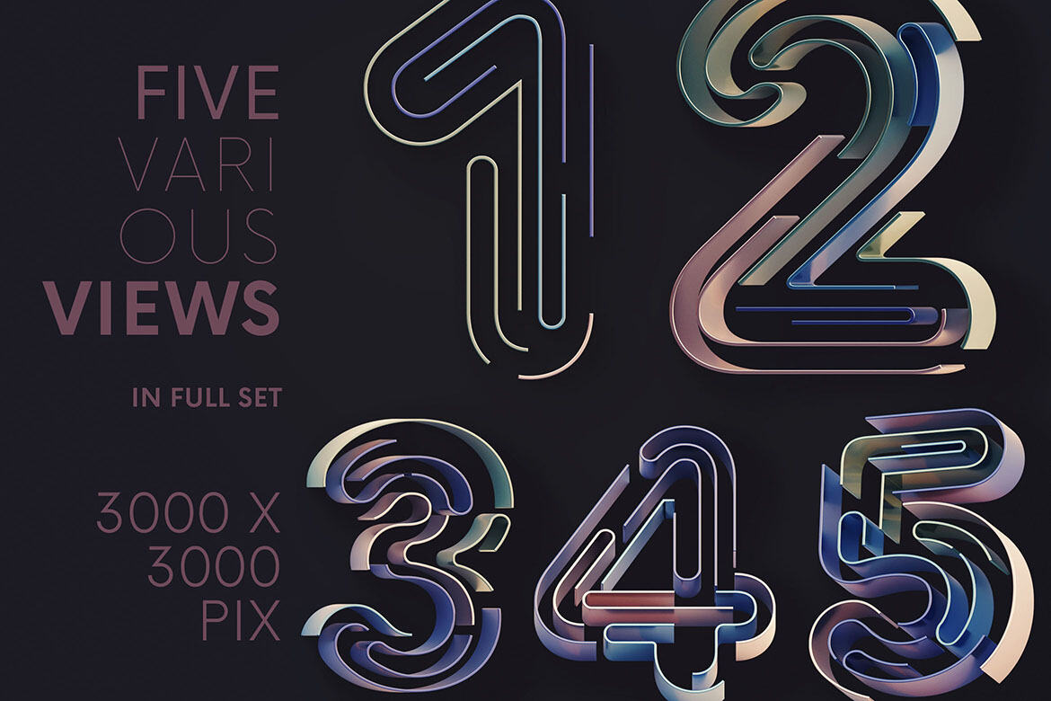 Linearo - Free 3D Lettering - view 3