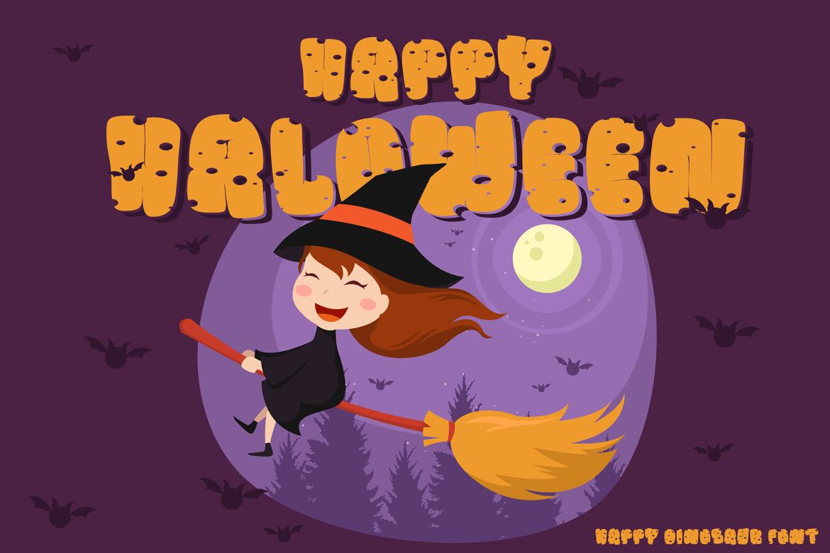 Happy Dinosaur - Free Font alt