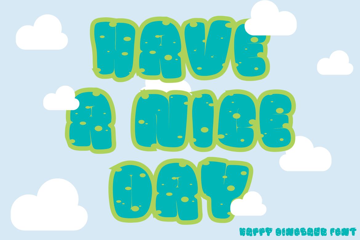 Happy Dinosaur - Free Font alternate