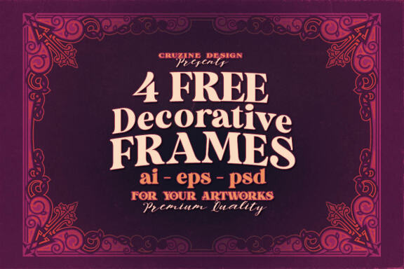 4 Linear Decorative - Free Frames