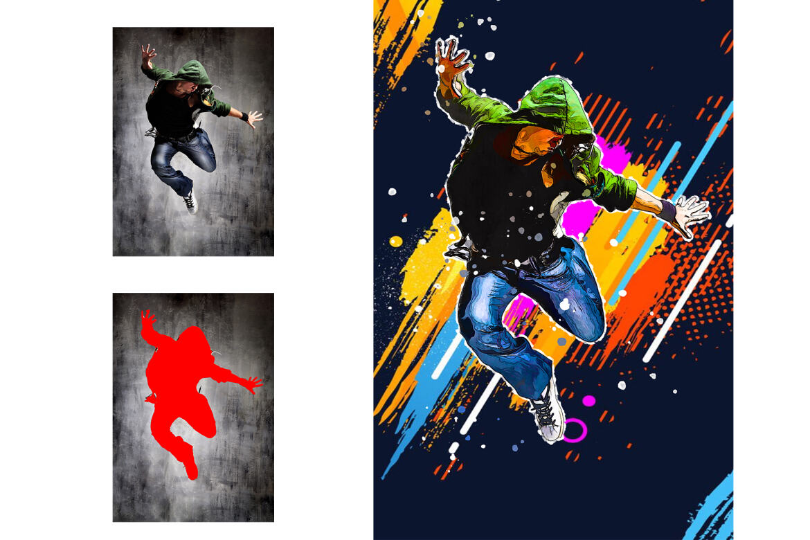 Free Color Vector Photoshop Action alternate