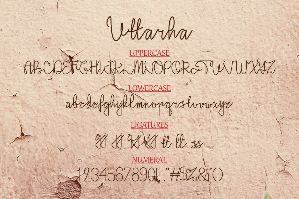 Utthara - Free Monoline Script - view 7