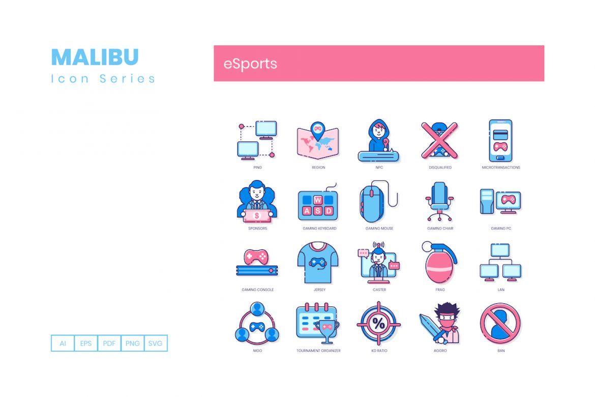 55 Gaming & eSports Icons | Malibu - view 3