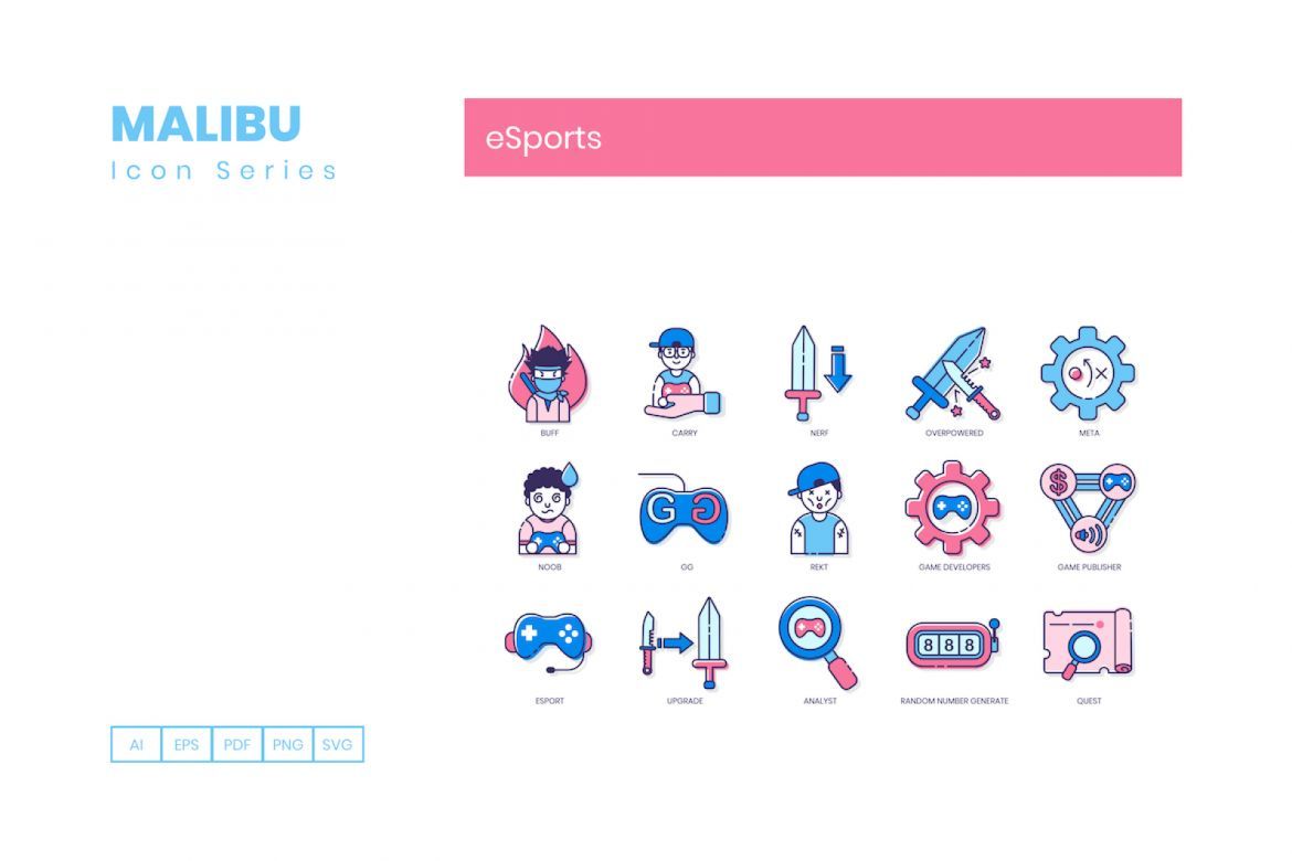55 Gaming & eSports Icons | Malibu - view 4