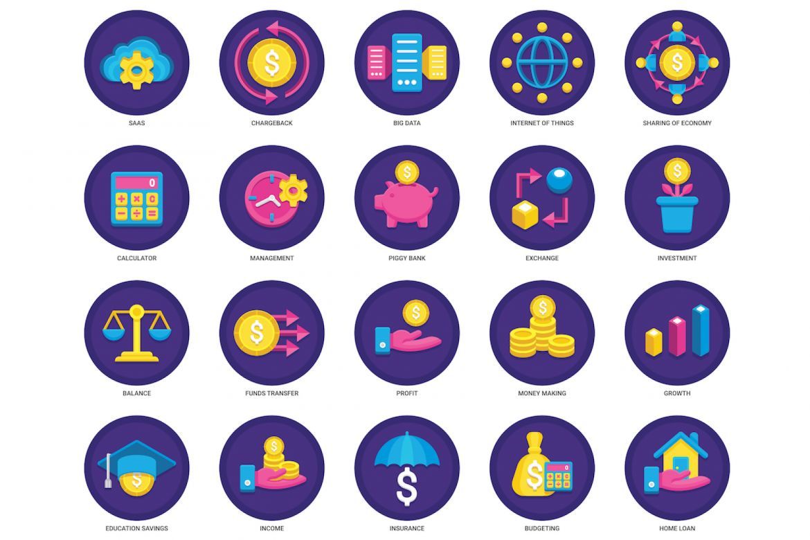 91 Fintech Icons | Orchid alternate
