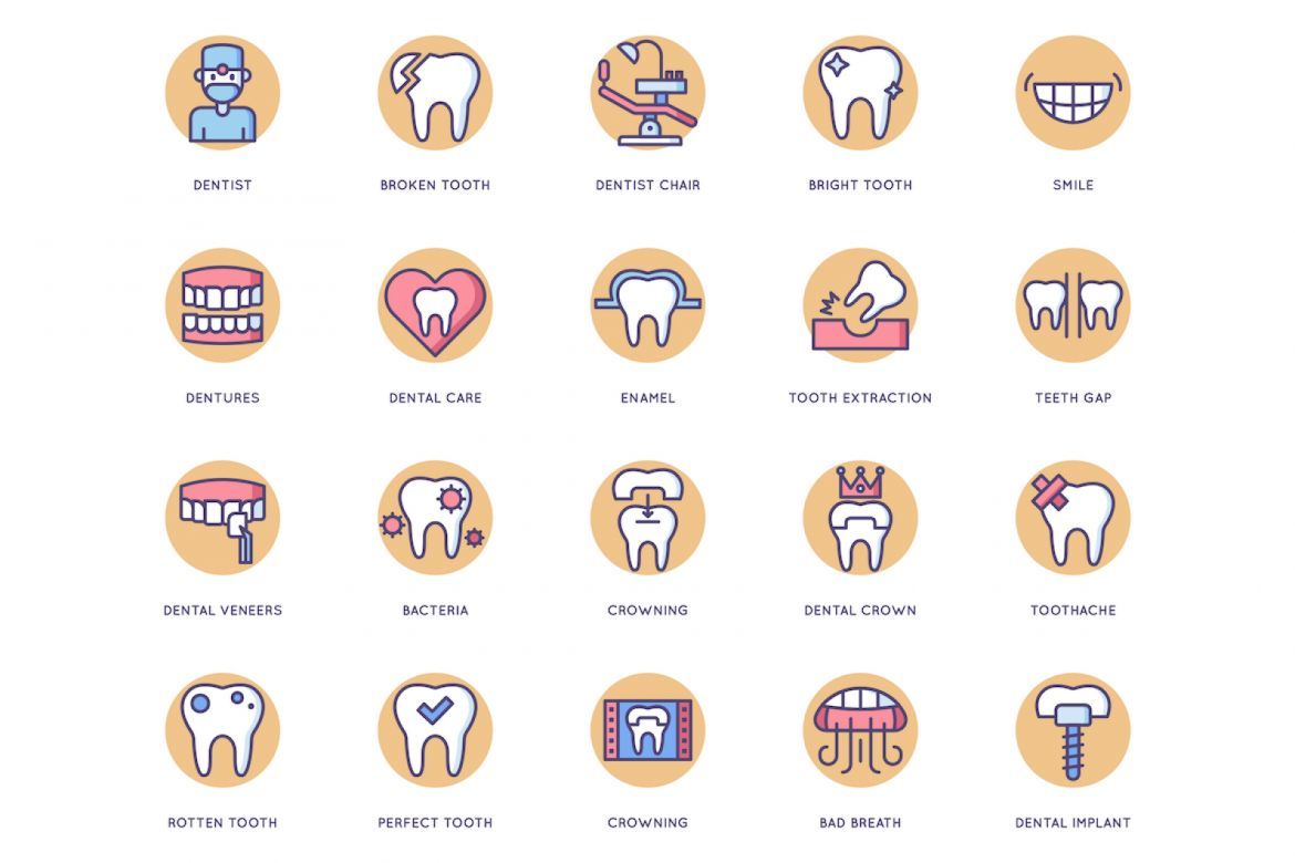 57 Dental Icons | Butterscotch alternate