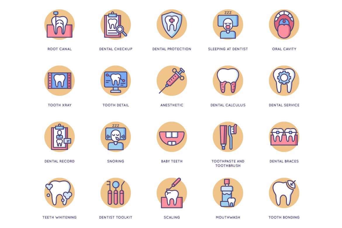 57 Dental Icons | Butterscotch - view 3