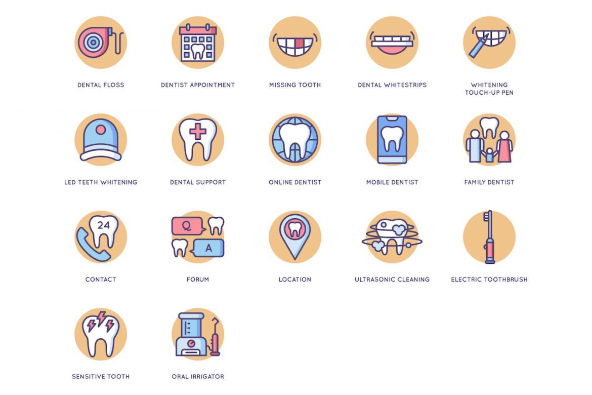 57 Dental Icons | Butterscotch - view 4