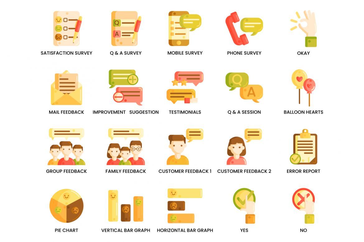 60 Survey & Feedback Icons | Caramel - view 3