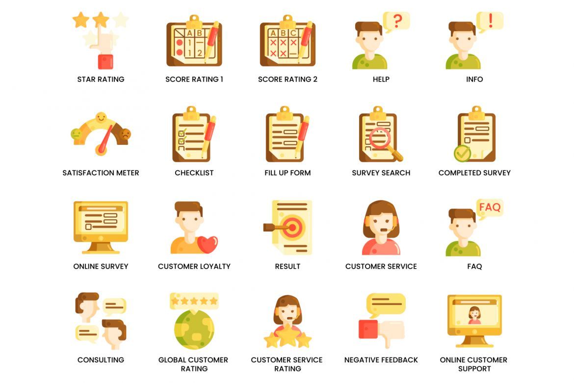 60 Survey & Feedback Icons | Caramel - view 4