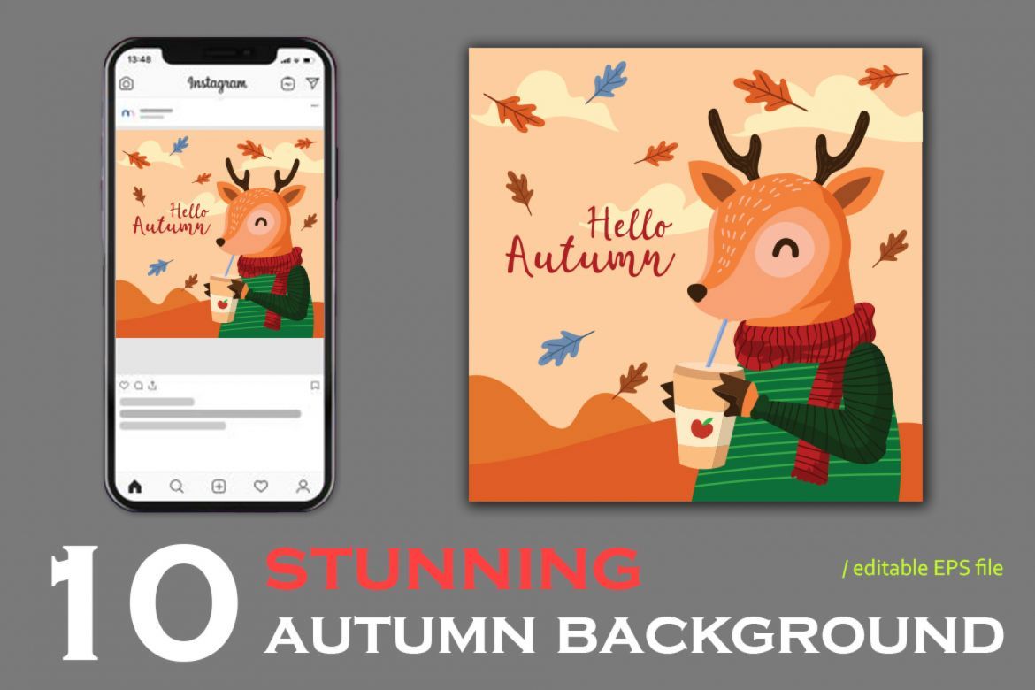10 Autumn & Animals Backgrounds alternate