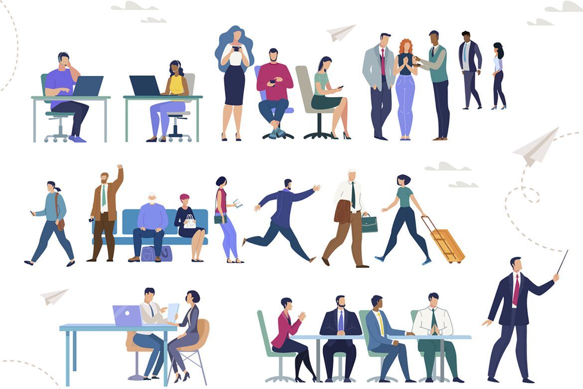 People Scenes Flat Collection alternate