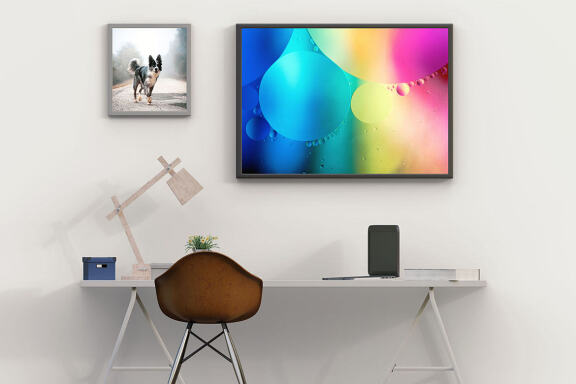 Desk Scene & Frame - Free Mockup