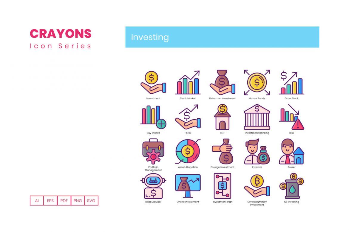 55 Investing Icons | Crayon alternate