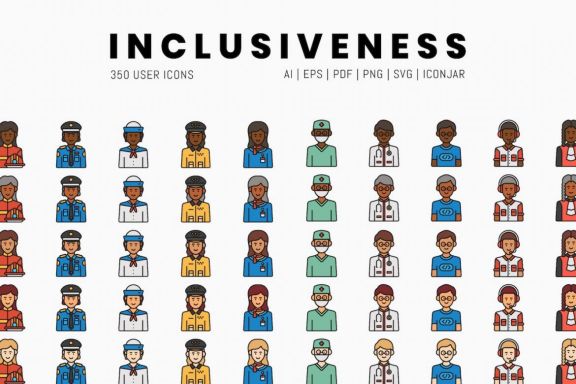 Inclusiveness - 350 User Icons