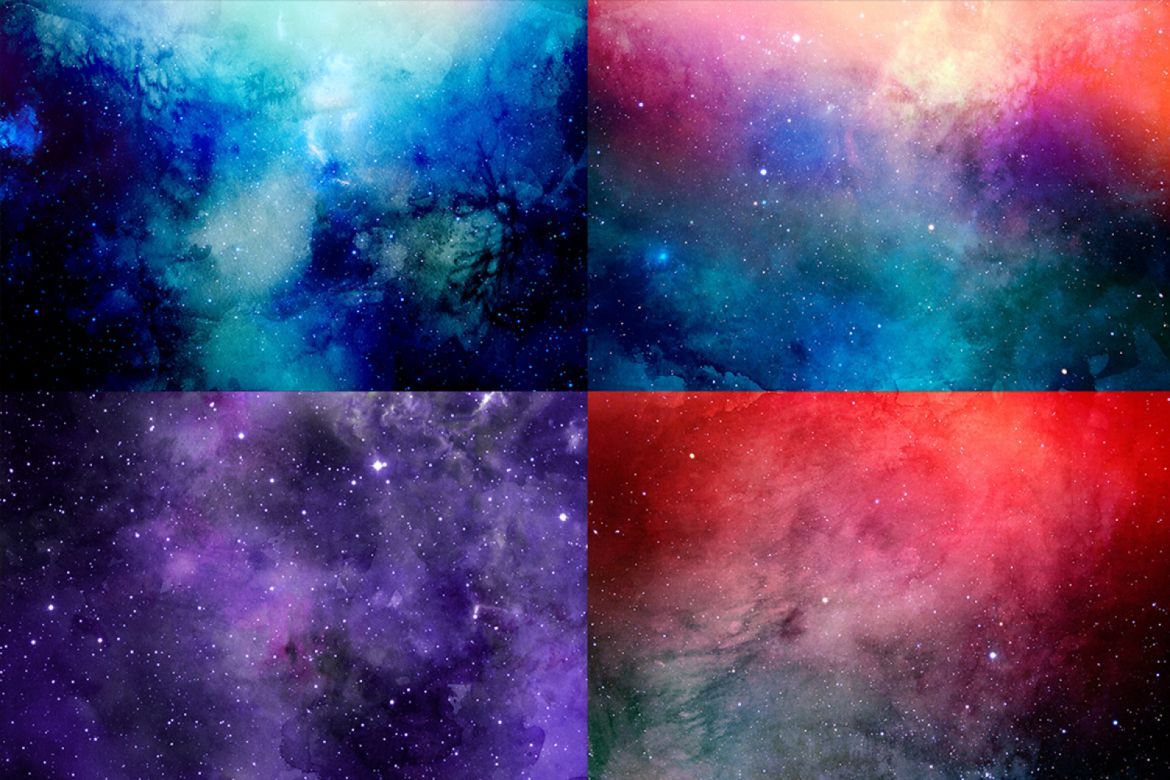Space Watercolor Backgrounds - view 3