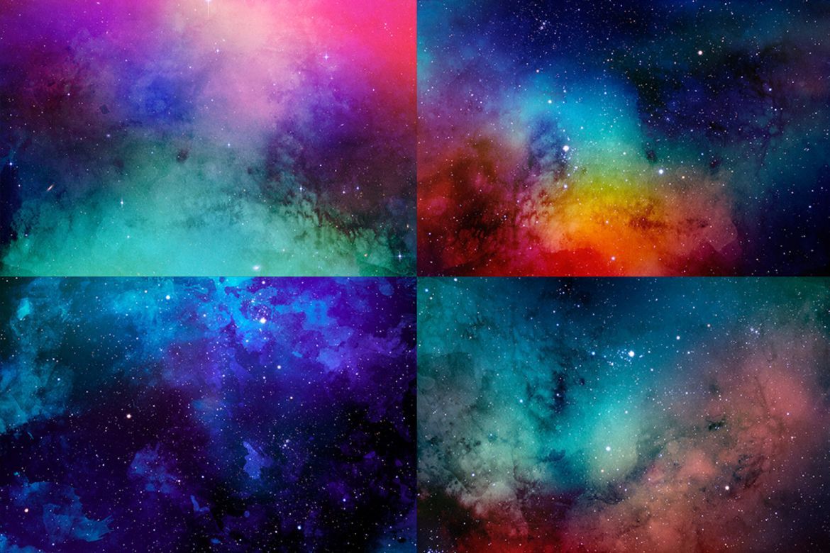 Space Watercolor Backgrounds - view 4