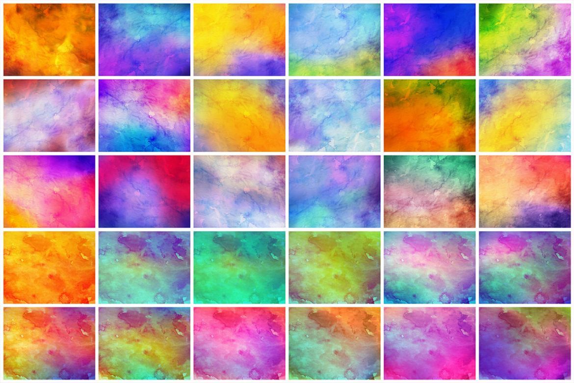 52 Watercolor Backgrounds - view 3