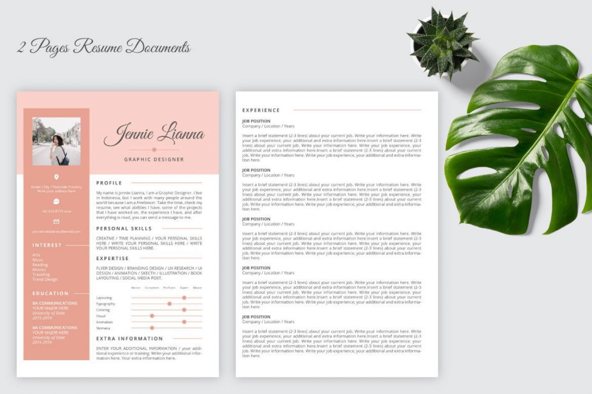 Jennie Resume Template alternate