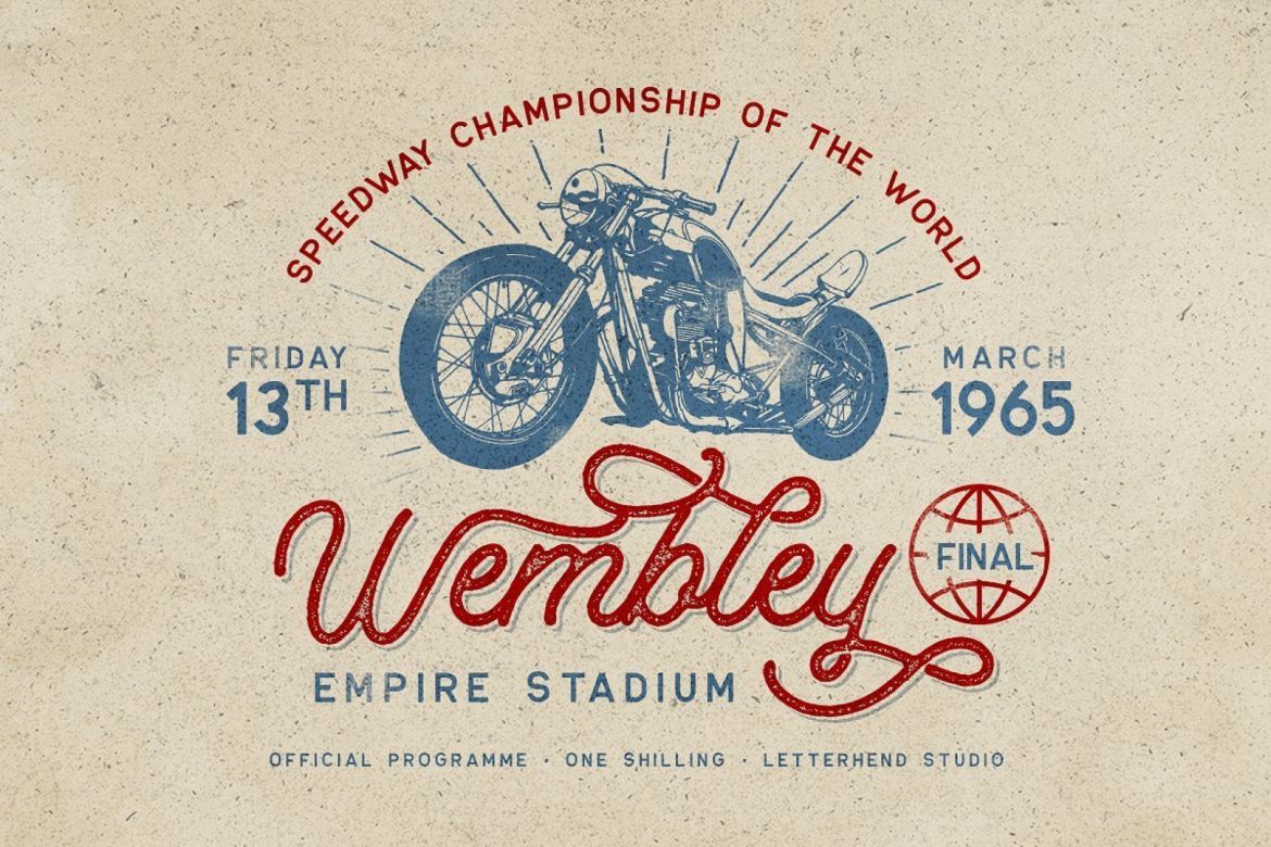 Retrology - a retro monoline script - view 4