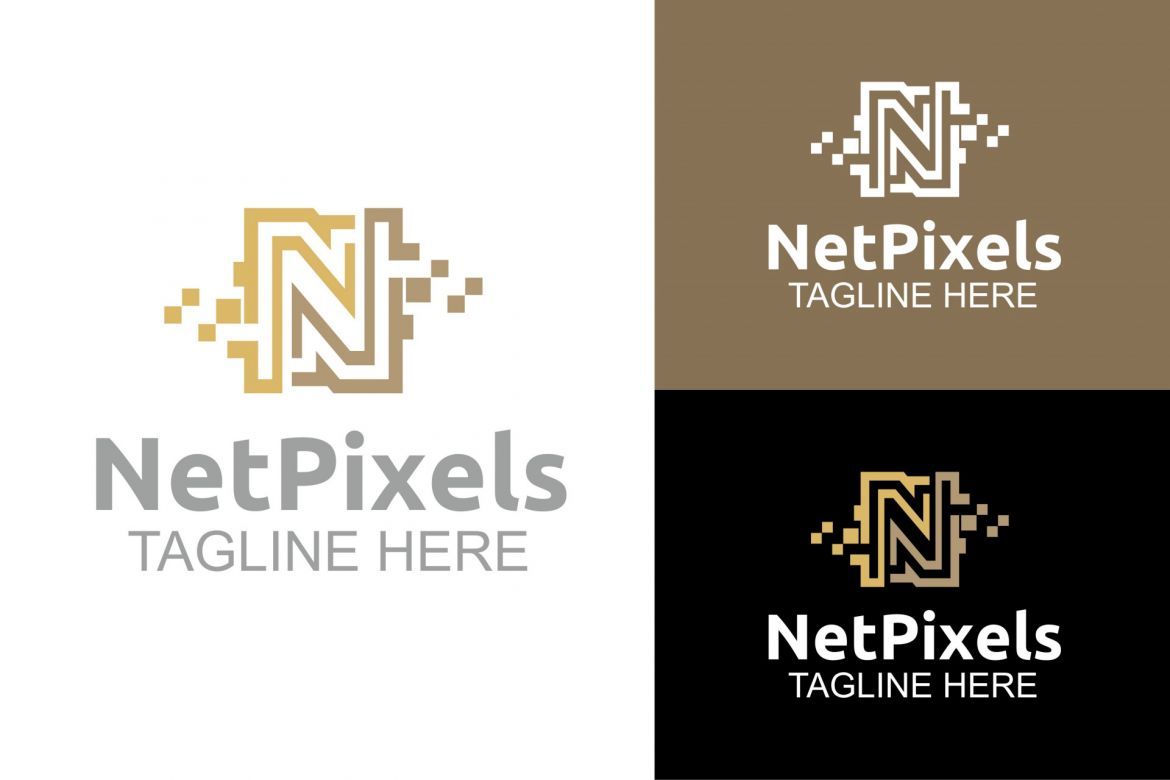 Net Pixels Logo - view 2