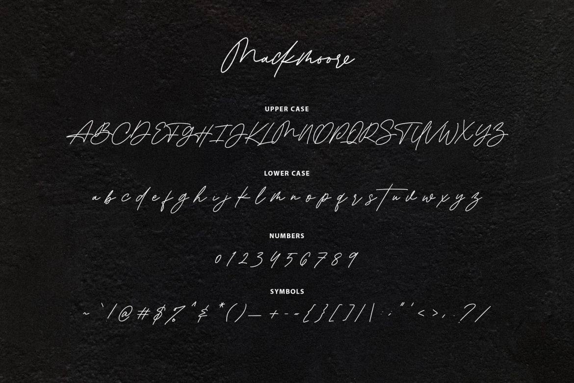 Mackmoore Signature Font - view 10