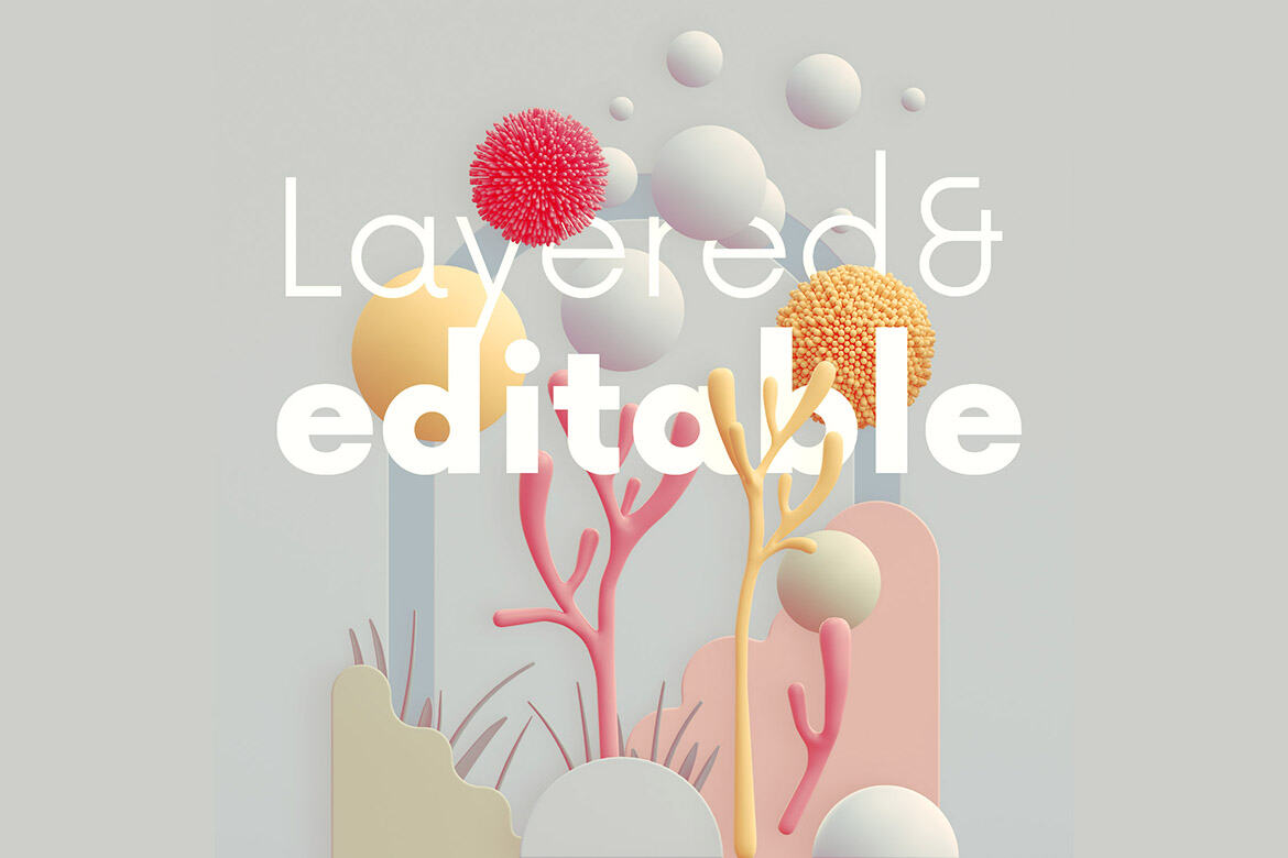 Free Abstract 3D Scene Creator - view 3