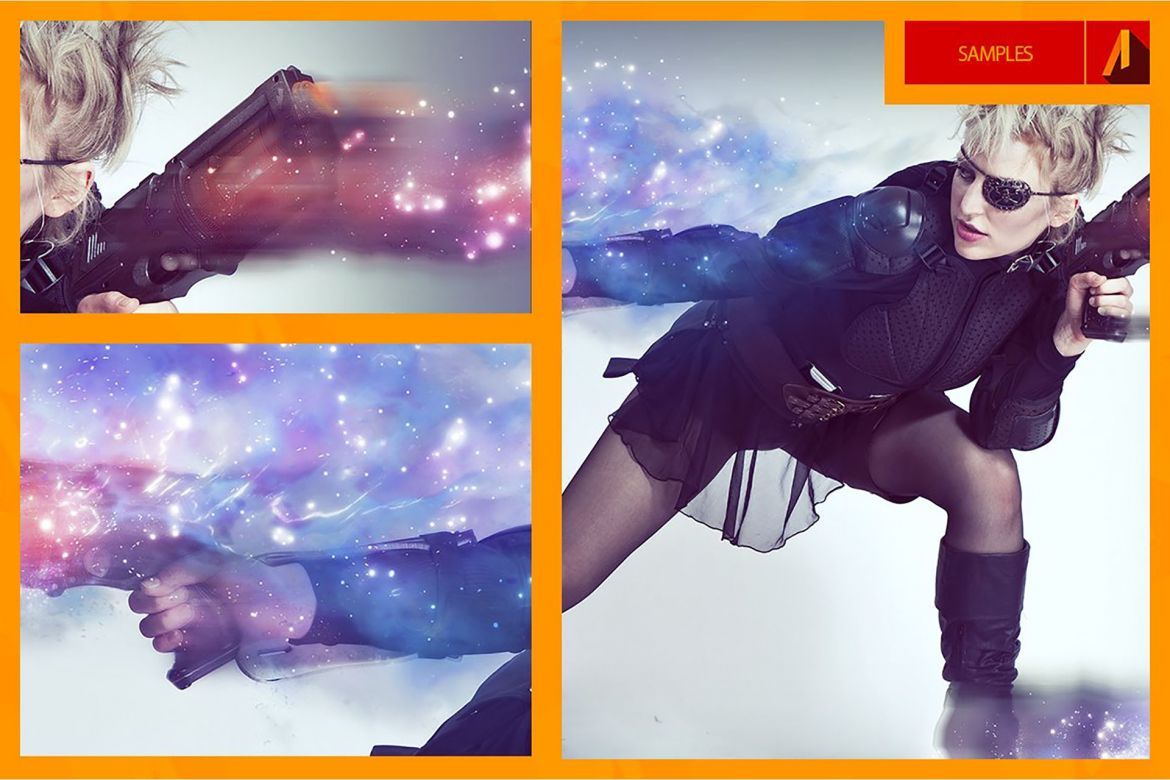 Glowing Stars Photoshop Action alternate