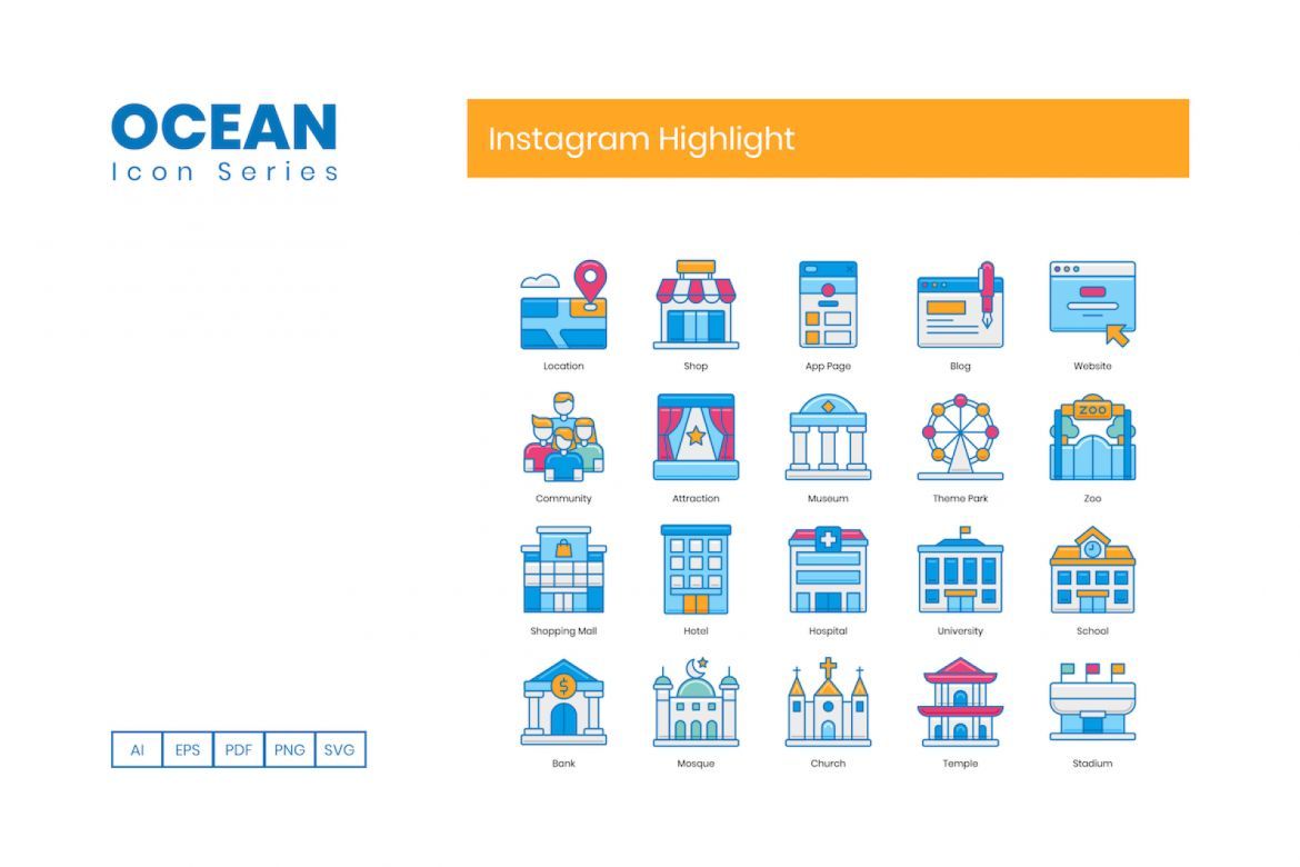 105 Instagram Highlights Icons | Ocean alternate
