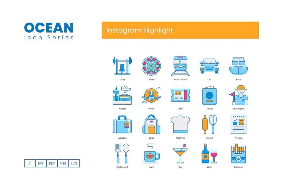 105 Instagram Highlights Icons | Ocean - view 3