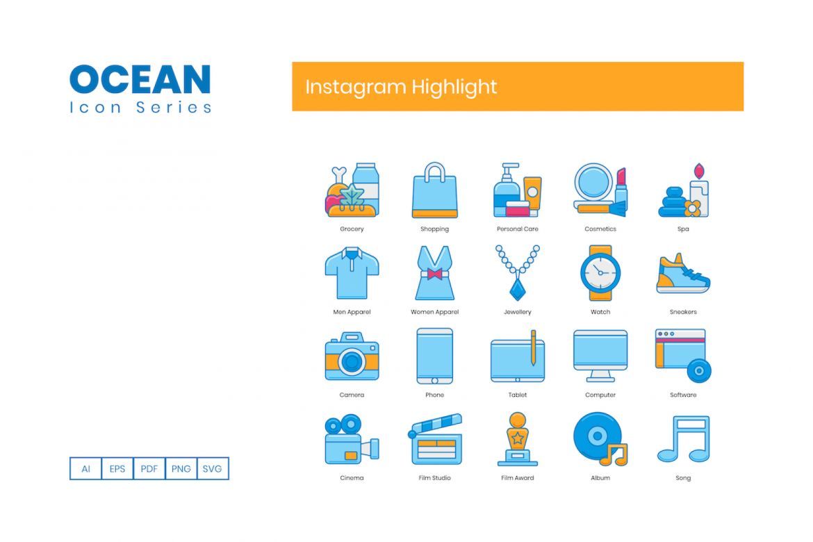 105 Instagram Highlights Icons | Ocean - view 4