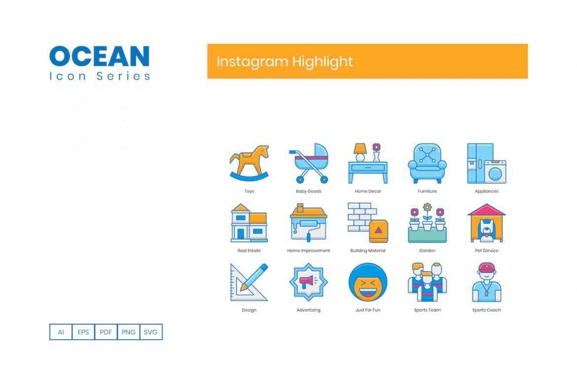 105 Instagram Highlights Icons | Ocean - view 6