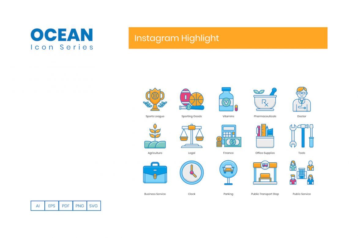 105 Instagram Highlights Icons | Ocean - view 7