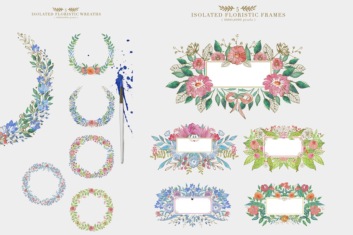 Collection of Floristic Cliparts alternate