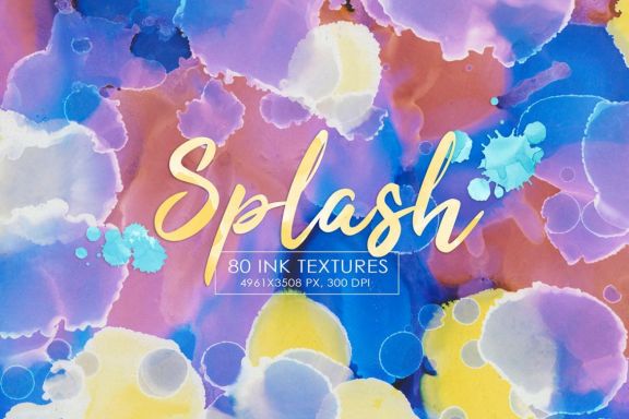 80 Splash Ink Textures