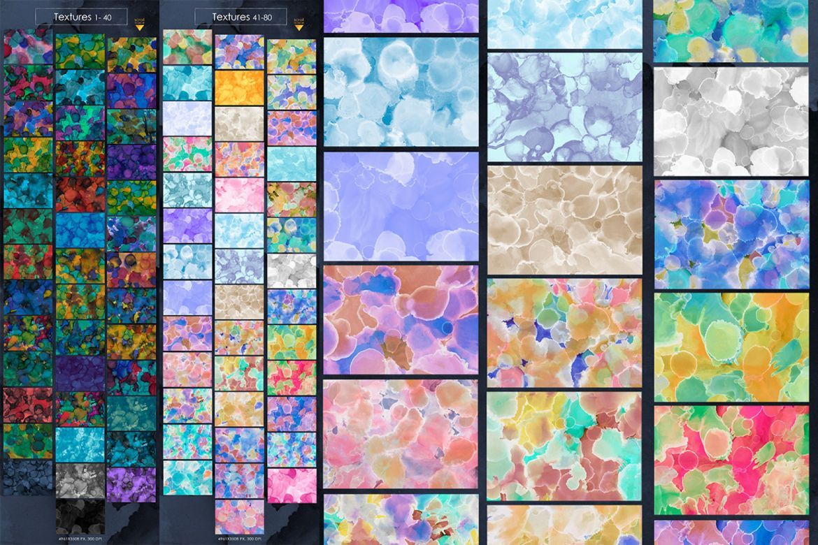 80 Splash Ink Textures alternate