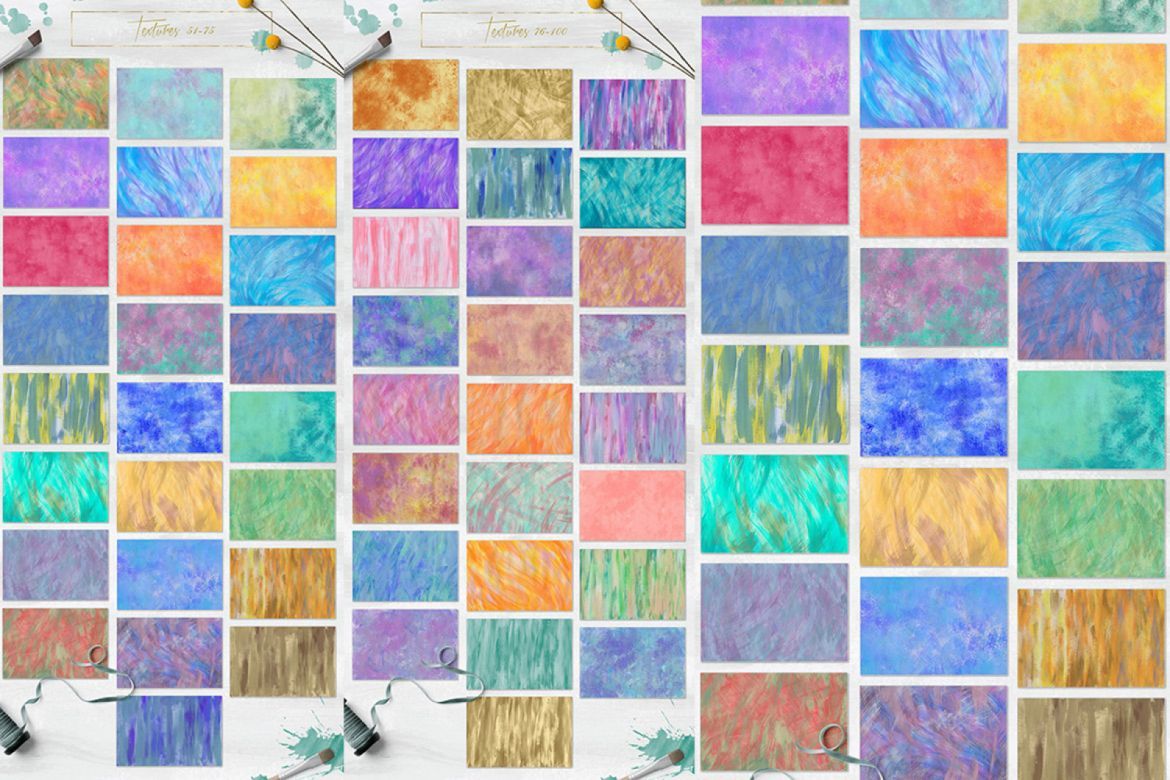 100 Bright Acrylic Textures - view 6