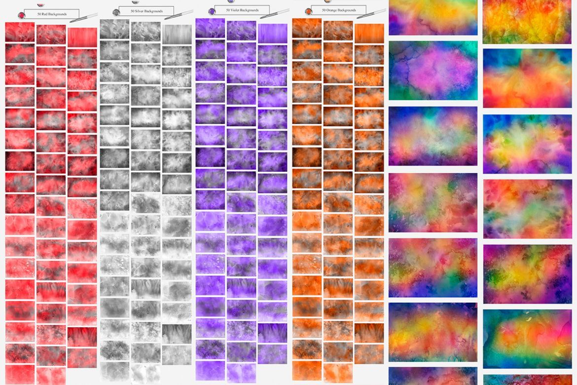 500 Watercolor Paper Backgrounds alternate