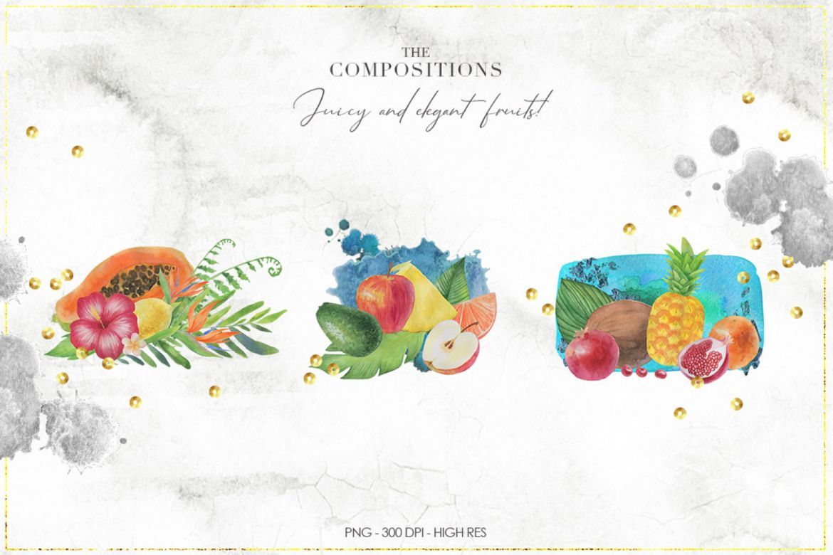 Tropical Watercolor Set - view 3