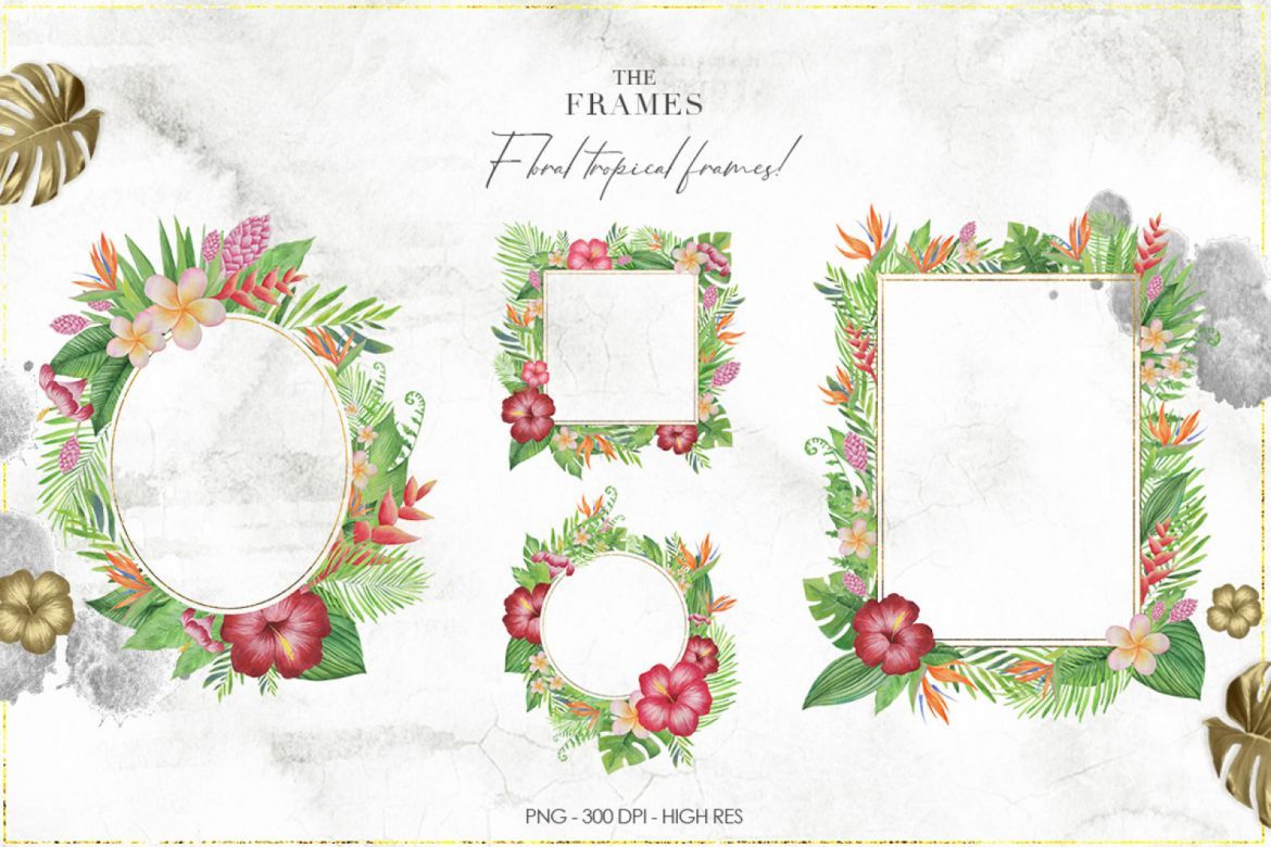 Tropical Watercolor Set - view 4