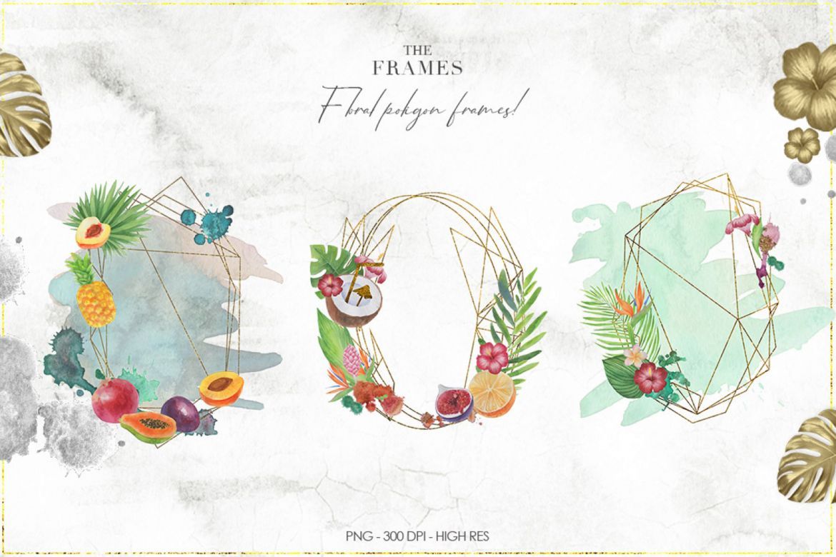 Tropical Watercolor Set - view 5