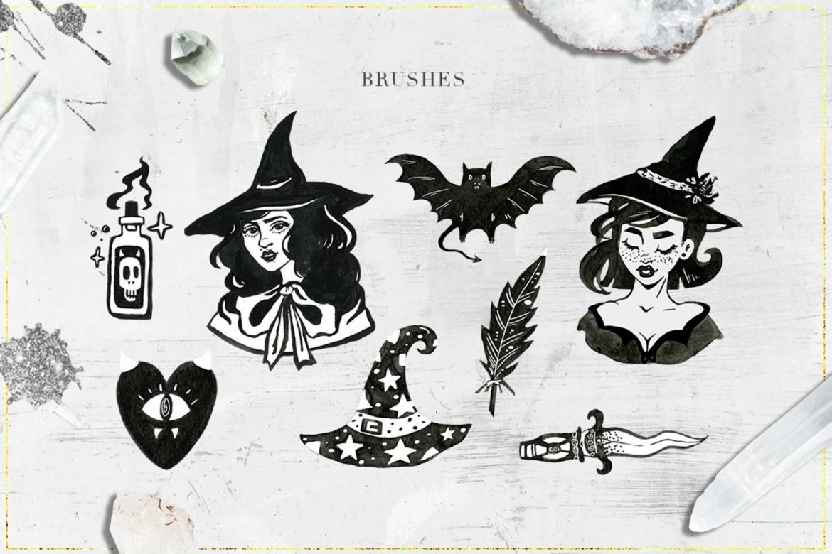 75 Witchcraft Photoshop Brushes alt