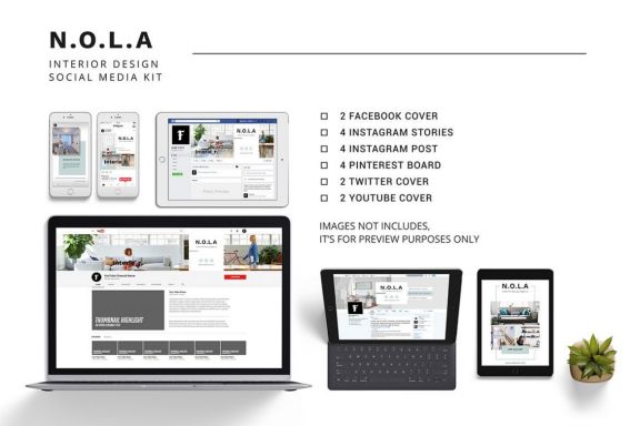 Nola Interior Design Social Media Kit